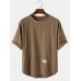 Solid Color Breathable Round Neck Breathable Short Sleeve T  Shirts