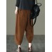 Women Corduroy Vintage Harlan Loose Elastic Waist Leisure Pants