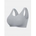 Plus Size Women Seamless Wireless Solid Color Ice Silk T  Shirt Bra