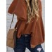 Women Autumn Knitted Bell Sleeve Casual Pullover Sweaters