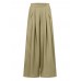 Women Pure Color High Elastic Waist Simple Wide Leg Pants With Pocket