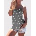 Star Print Back Cross Sleeveless Sling Casual Wild Tank Top