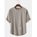 Solid Color Breathable Round Neck Breathable Short Sleeve T  Shirts