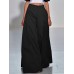 Vintage Solid Full  Length Loose Pleating Trousers