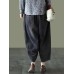 Women Corduroy Vintage Harlan Loose Elastic Waist Leisure Pants