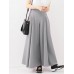 Pure Color Pleated Zipper Loose Casual Wide Leg Pants For Women