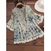 L  5XL Butterfly Print Tassel Kimonos Bohemian Beach Cardigan