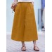 100  Cotton Solid Casual Loose Ninth Pleated Pants for Women