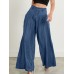 Fashion Simplicity Solid Pleated High Rise Pants for Women